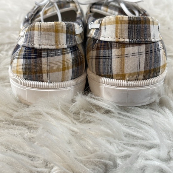 ROCK & CANDY Duffy Plaid Boat Shoes Loafers Size 10 - Picture 4 of 10